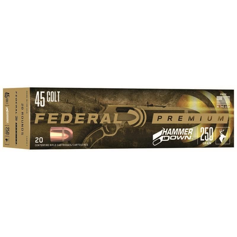 Federal Hammer Down Rifle Ammunition .45 Colt 250 gr SP 1025 fps 20/ct
