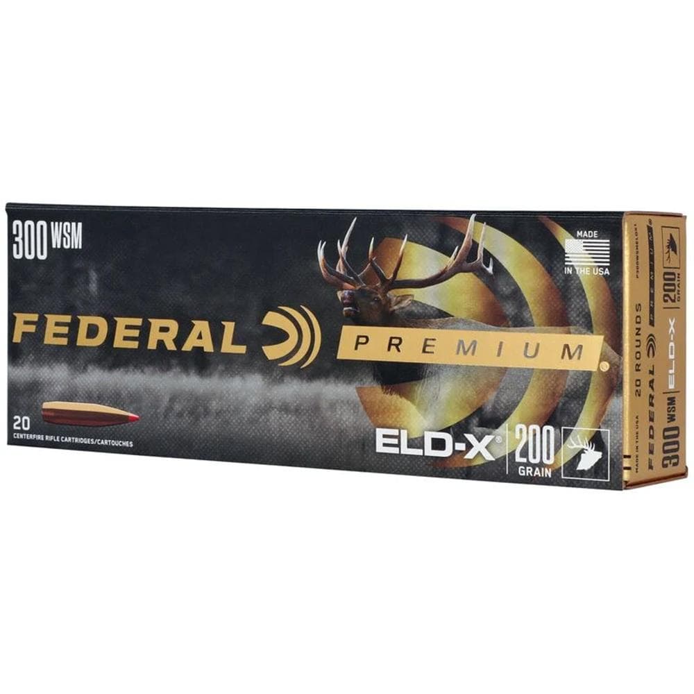 Federal Premium ELD-X Rifle Ammunition .300 WSM 200gr PT 2820 fps 20/ct