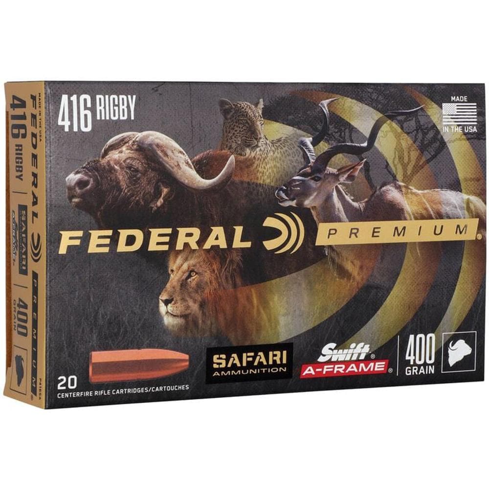 Federal Premium Cape-Shok Rifle Ammunition .416 Rigby 400 gr SAF 2400 fps - 20/ct