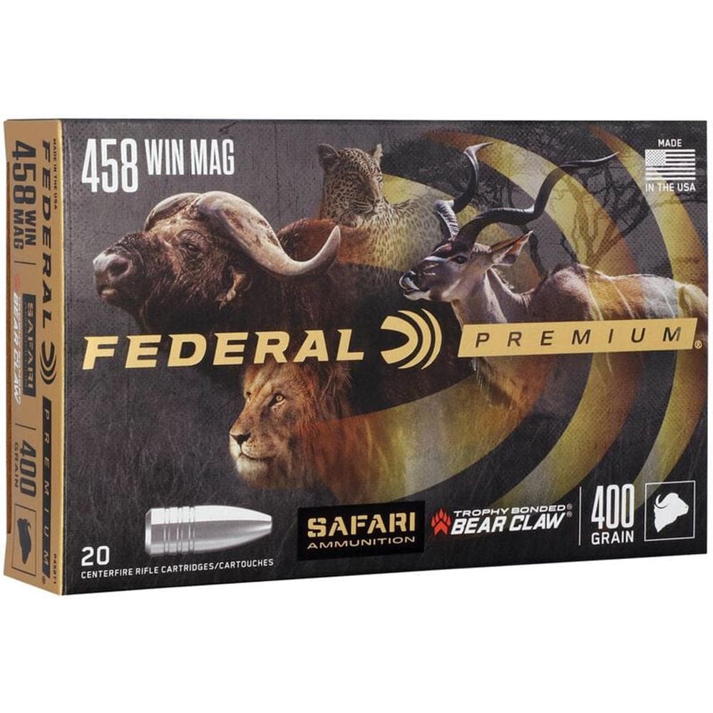 Federal Premium Cape-Shok Rifle Ammunition .458 Win Mag 400 gr TBBC 2250 fps - 20/ct