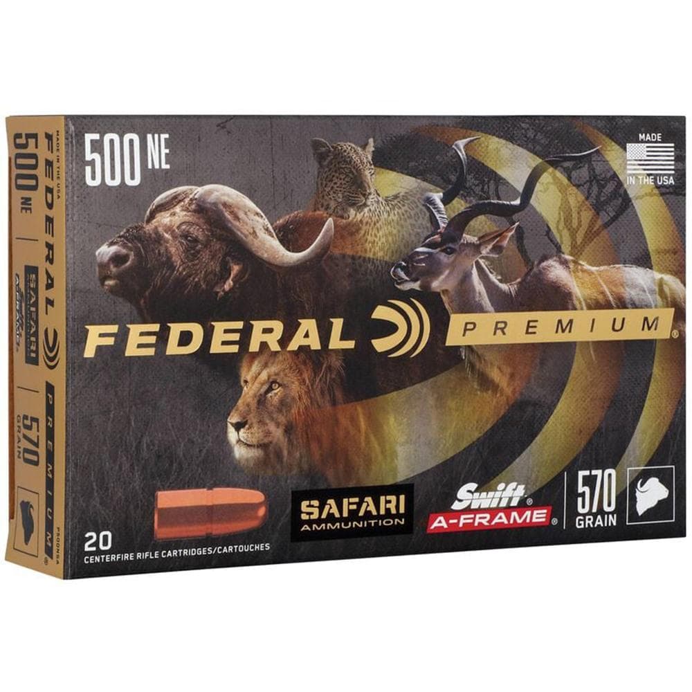 Federal Premium Cape-Shok Rifle Ammunition .500 Nitro 570 gr SAF 2100 fps - 20/ct