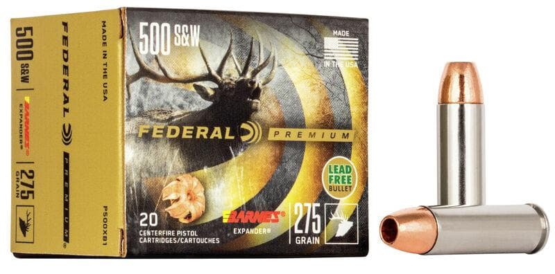 Federal Premium Vital-Shok Handgun Ammunition .500 S&W 275 gr BXP 1660 fps 20/box