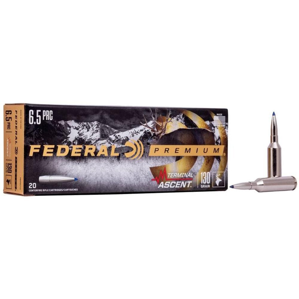 Federal Terminal Ascent Rifle Ammunition 6.5 PRC 130 gr 3000 fps 20/ct