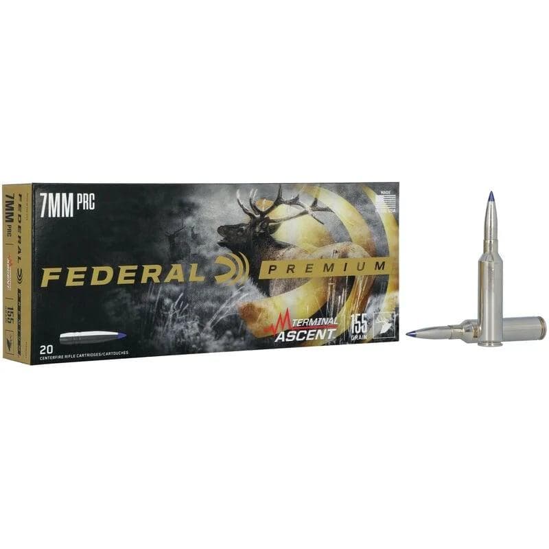 Federal Terminal Ascent Rifle Ammunition 7mm PRC 155 gr 3100 fps 20/ct