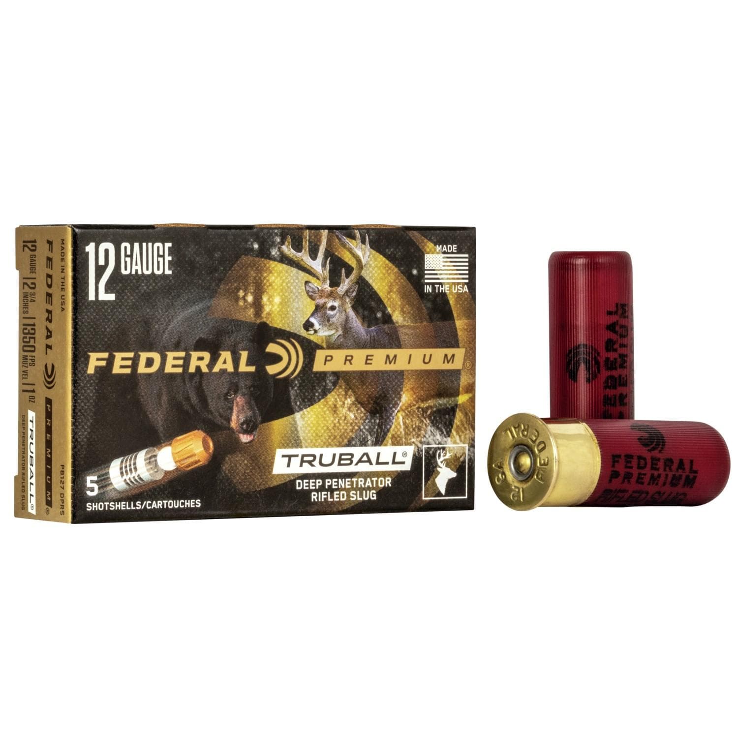 Federal Premium Vital-Shok TruBall Deep Penetrator Rifled Slug 12 ga 2 3/4" 1 oz - 5/box