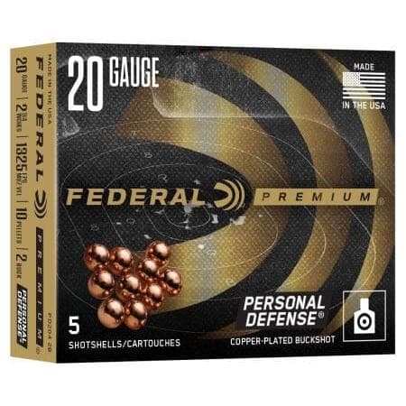 Federal Personal Defense Shotshells w/Flitecontrol 20ga 2-3/4" 10 Plts 1325 fps #2B 5/ct