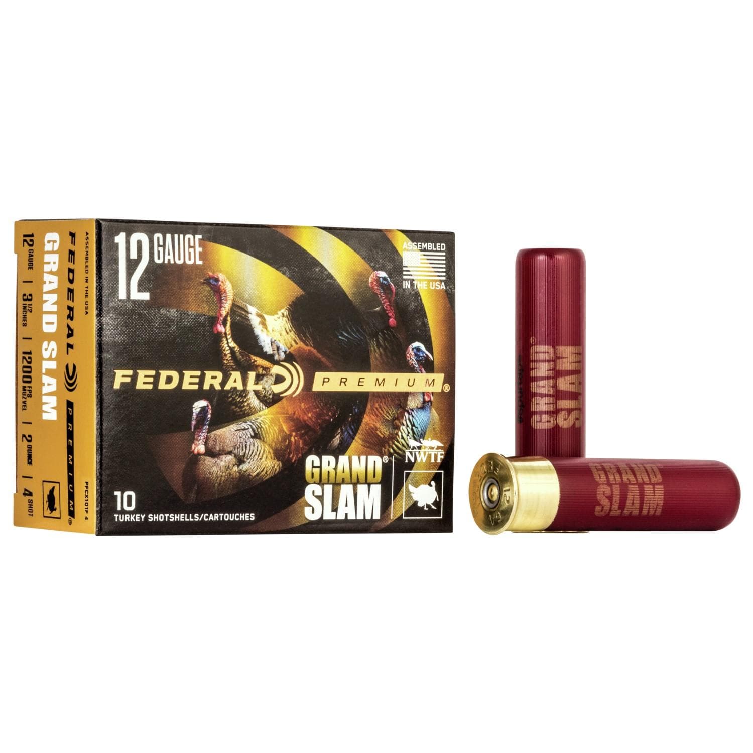 Federal Grand Slam Shotshells 12 ga 3-1/2" 2 oz 1200 fps 4 10/rd