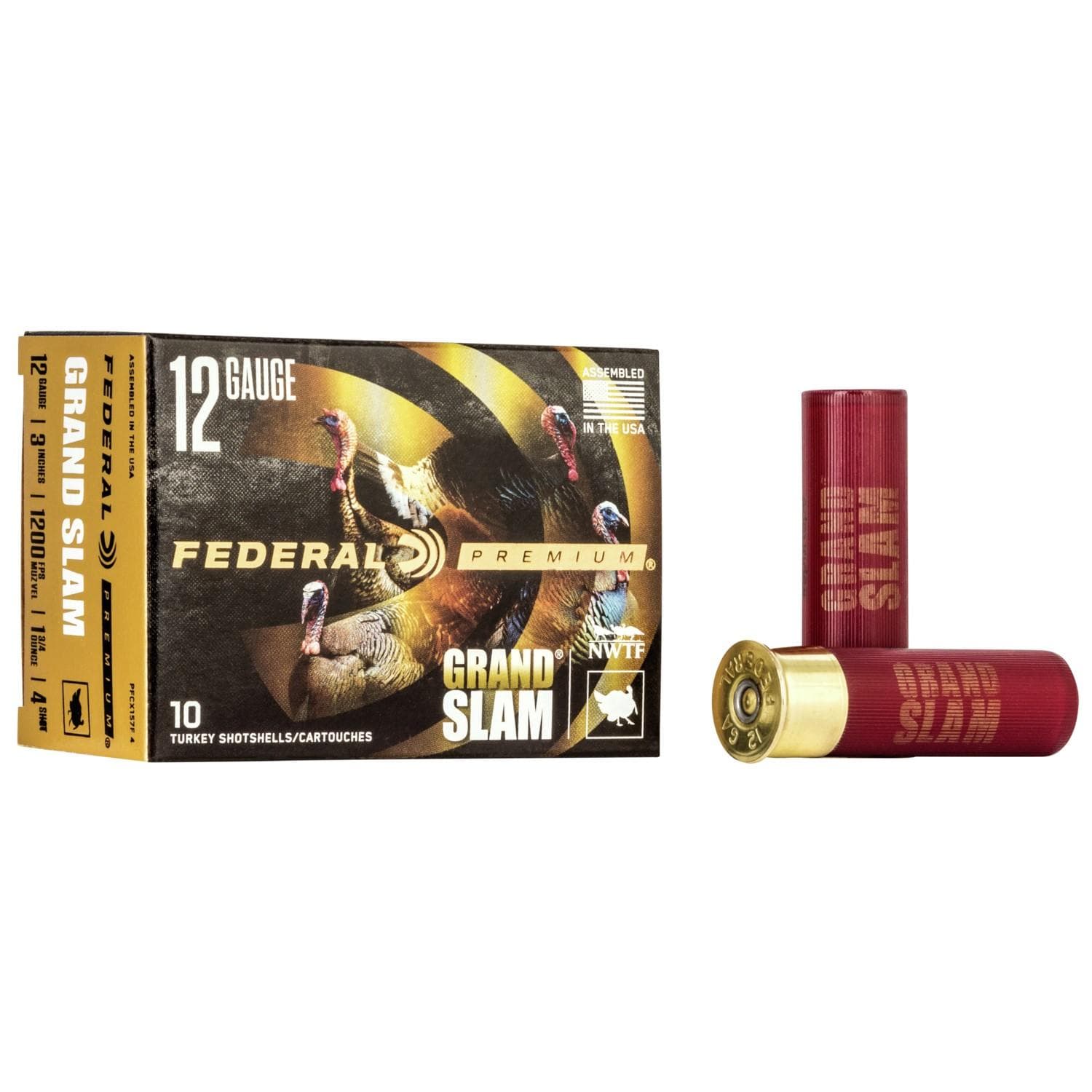 Federal Grand Slam Shotshells 12 ga 3" 1-3/4 oz 1200 fps 4 10/rd