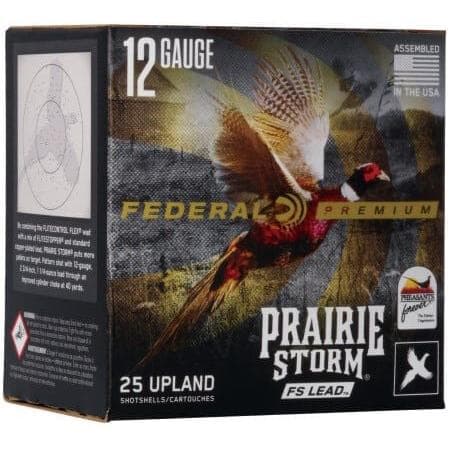 Federal Prairie Storm FS Lead Shotshells 12ga 2-3/4" 1-1/4oz 1330 fps #4 25/ct