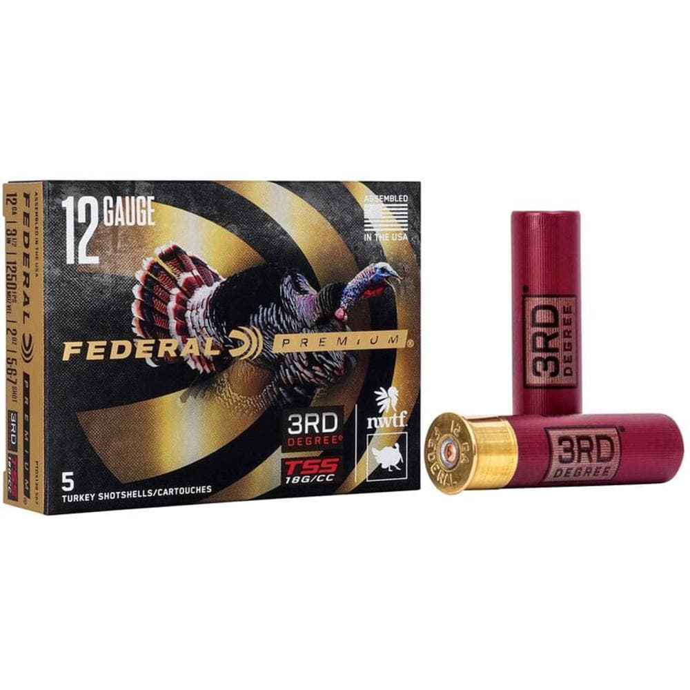 Federal 3rd Degree Shotshell 12ga 3-1/2 2oz 1250 fps #5/#6 & #7 5/ct