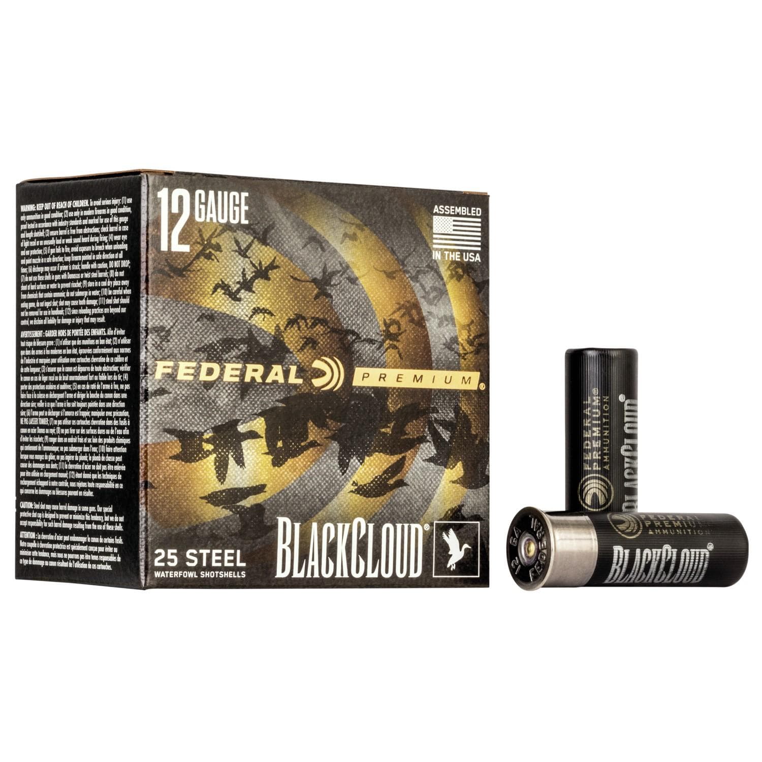 Federal Black Cloud FS Steel Shotshells 12ga. 3" 1-1/4oz #BB 1450 fps 25/ct