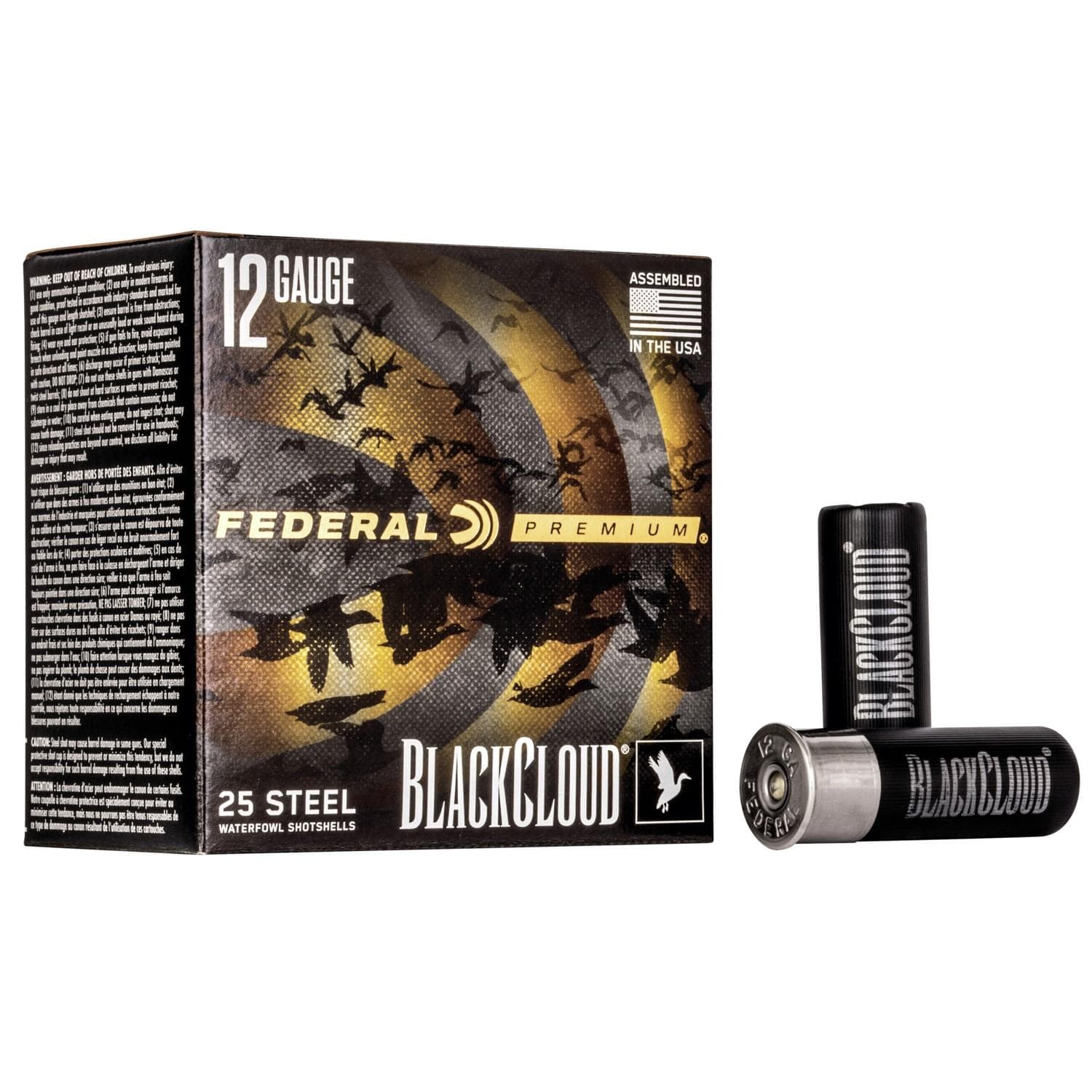 Federal Black Cloud FS Steel Shotshells 12 ga 2-3/4 1-1/8oz 1500 fps #2 25/ct