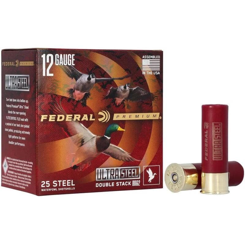 Federal Ultra Steel Shotshells 12ga 3" 1-1/4oz 1450 fps BB 10/ct