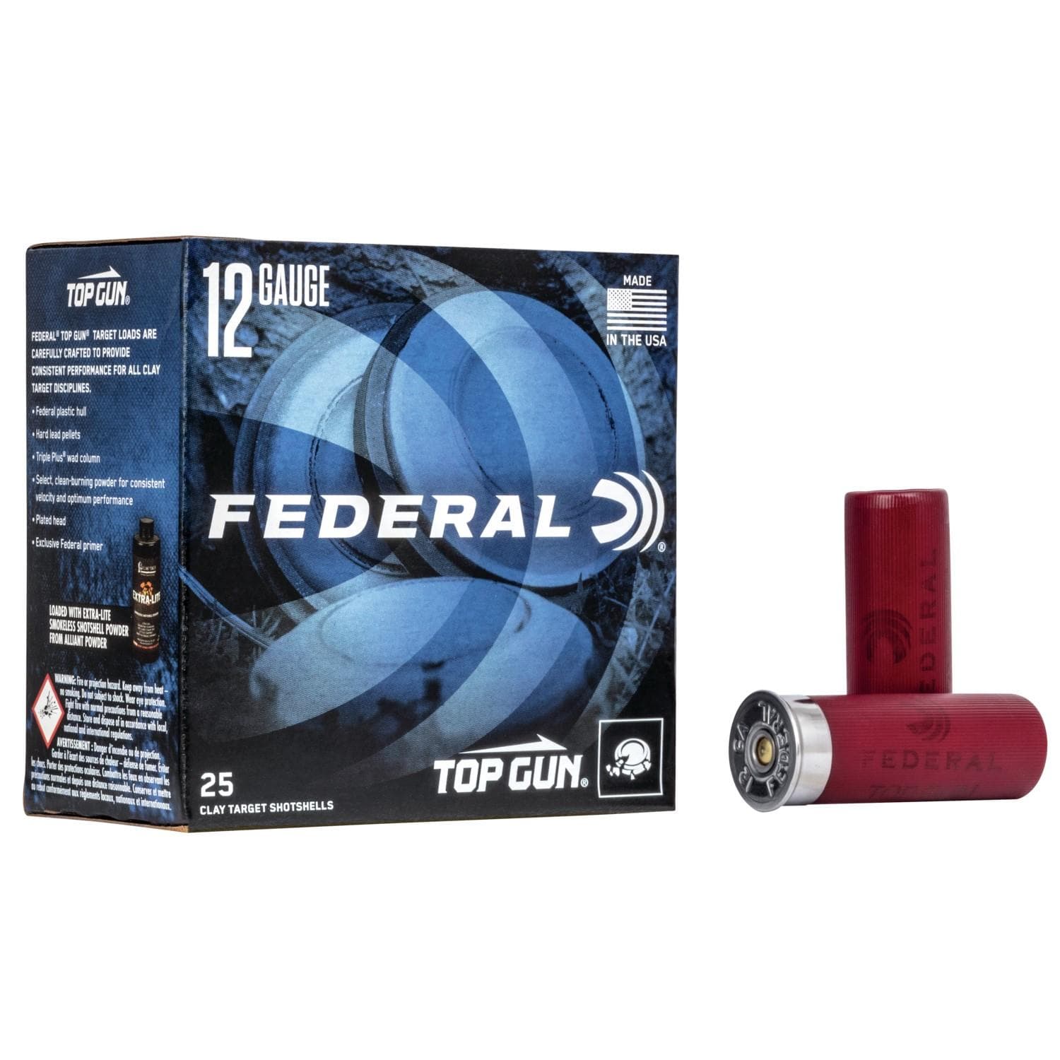 Federal Top Gun Shotshell 12 ga 2-3/4" 7/8 oz 1200 fps #8 25/ct