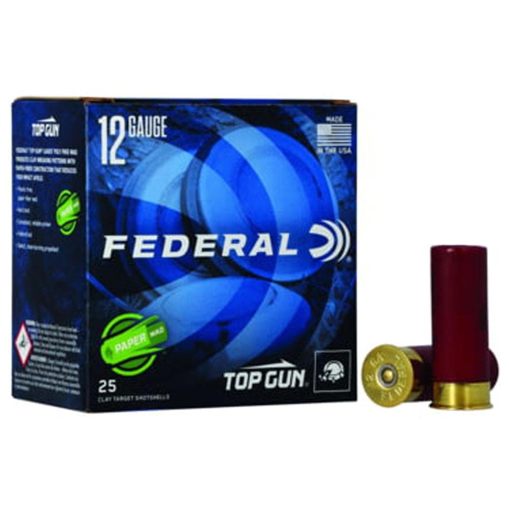 Federal Top Gun Steel Paper Wad Shotshells 12 ga 2-3/4" 1 oz 1250 fps #7.5 25/ct