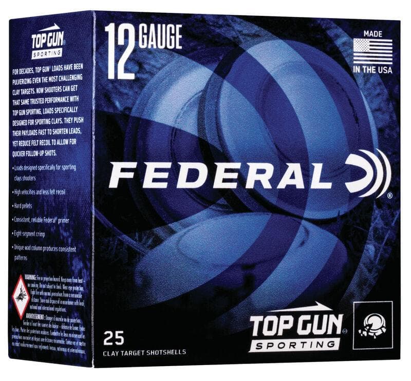 Federal Top Gun Sporting Shotshells 12 ga 2-3/4" 1oz 1300 fps #7.5 25/ct