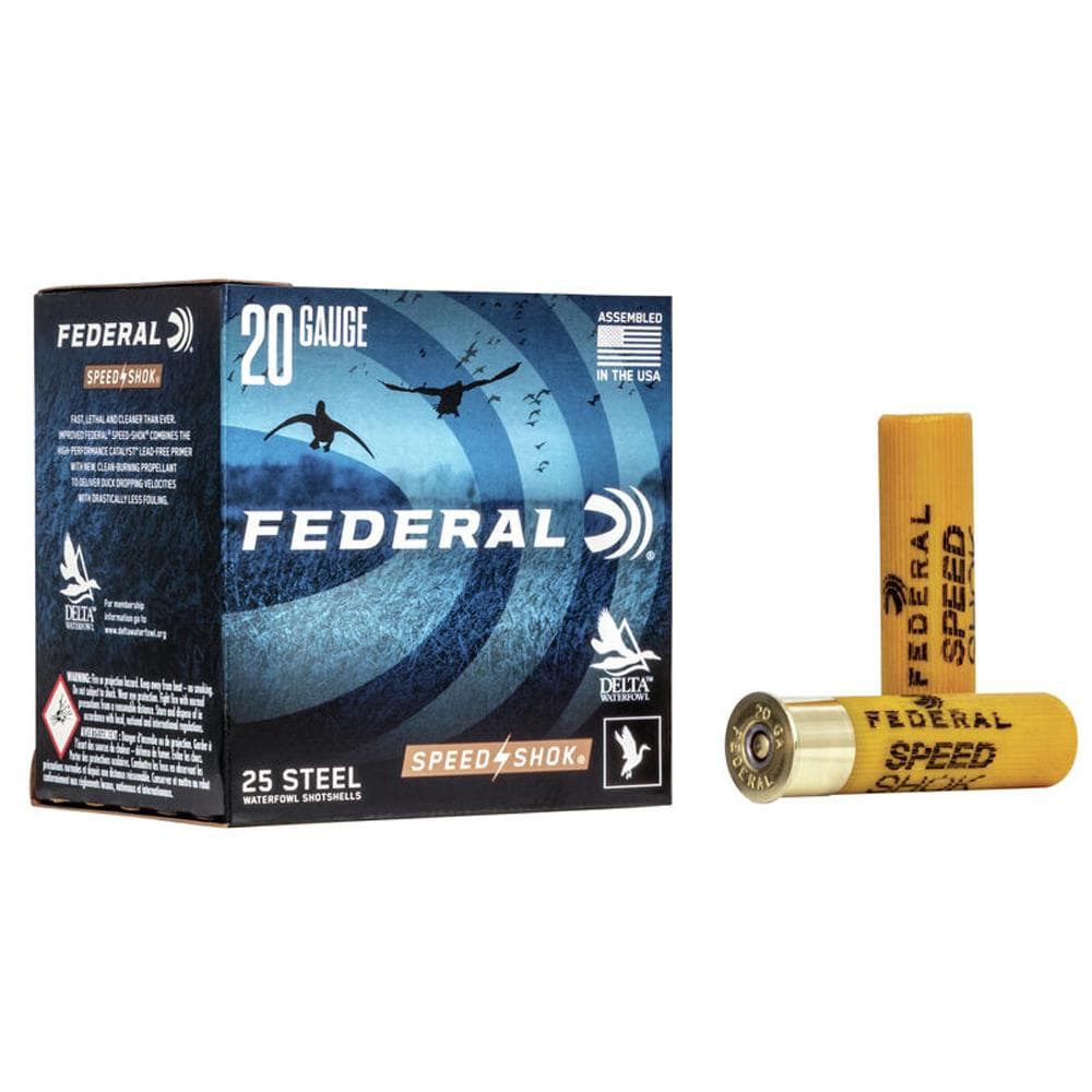 FEDERAL SPEED-SHOK HIGH VELOCITY STEEL 20GA 3" 7/8OZ 3 AMMO 25RD
