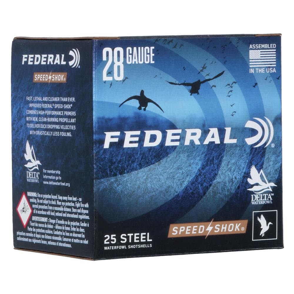 FEDERAL SPEED-SHOK HIGH VELOCITY STEEL 28GA 2-3/4" 5/8OZ 6 AMMO 25RD