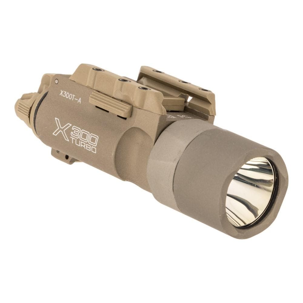 Surefire X300T-A Turbo Weapon Light Universal and Pic Mount 650 Lumens Tan Lever Latch