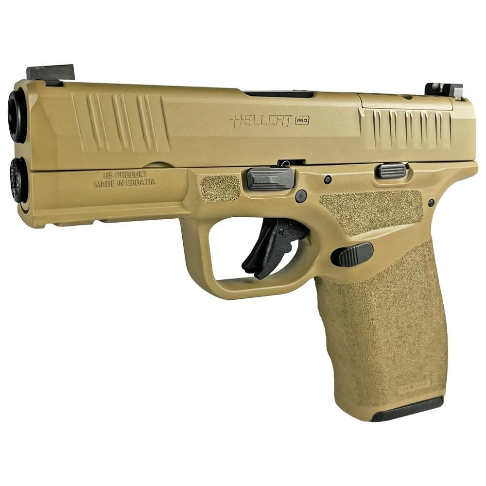 Springfield "FDE" Hellcat Pro Handgun 9mm Luger 15rd Magazines(2) 3.7" Barrel