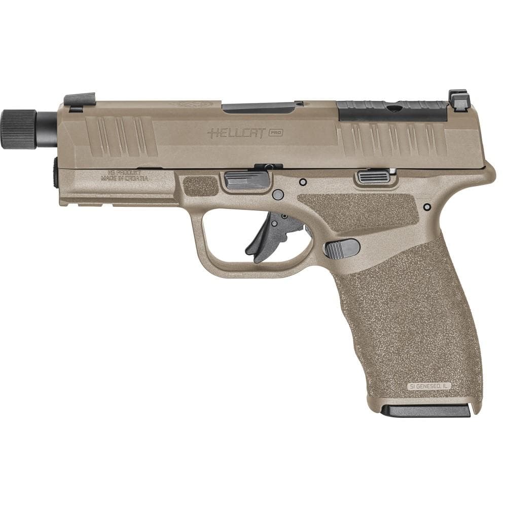 Springfield Armory Hellcat Pro OSP Handgun 9mm Luger 10rd Magazines (2) 4.4" 1/2x28 Threaded Barrel FDE