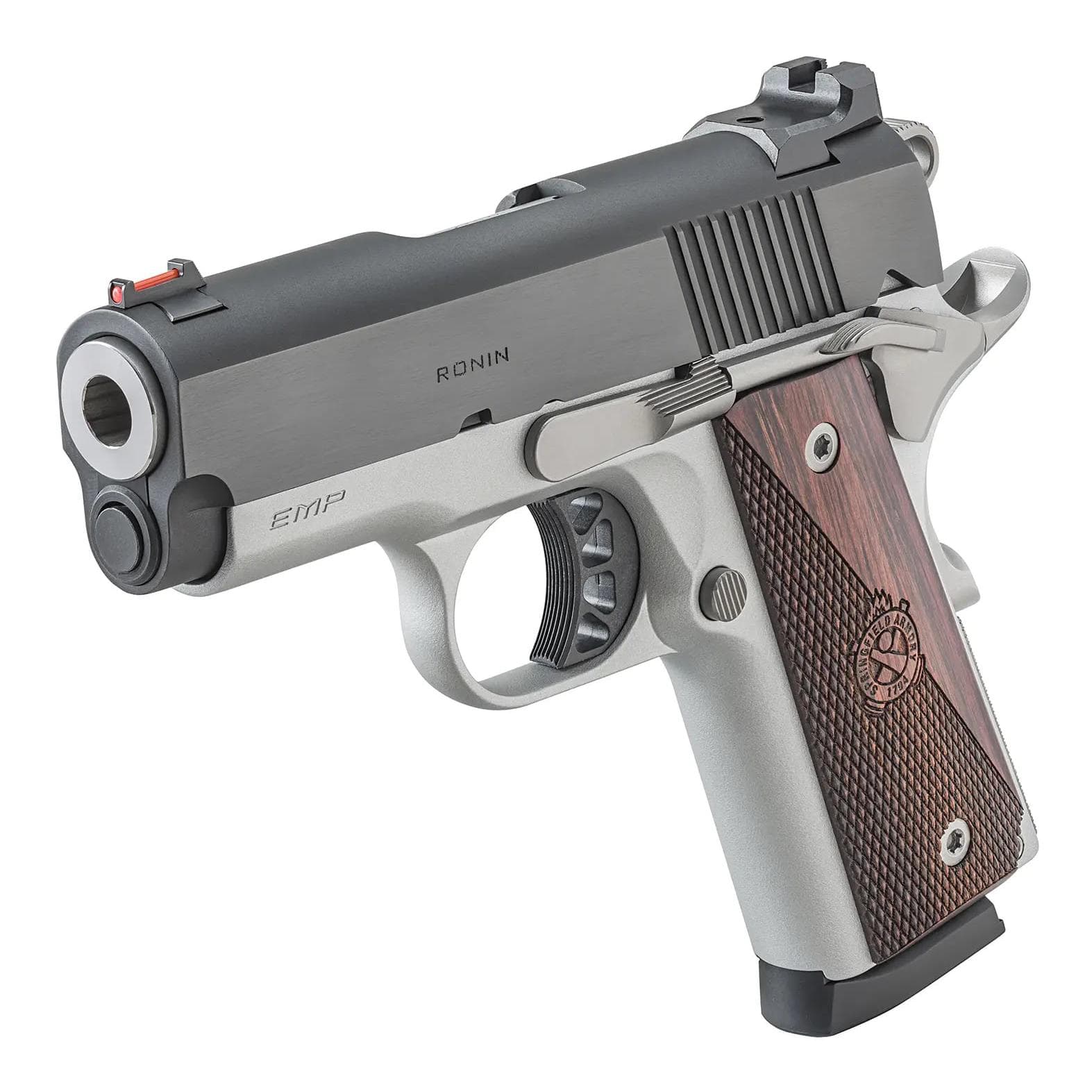 Springfield 1911 Ronin EMP Handgun 9mm Luger 9rd Magazine 3" Barrel Blued/Stainless Finish