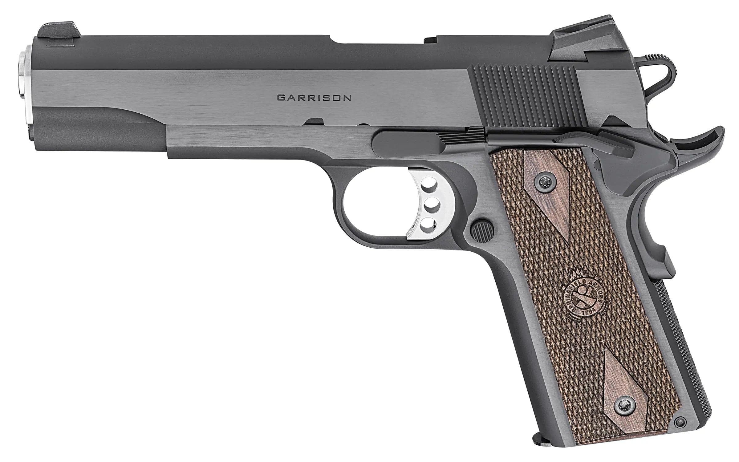 Springfield 1911 Garrison Blued Handgun .45 ACP 7rd Magazine 5" Barrel