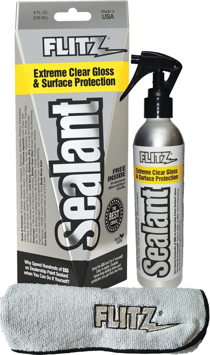 FLITZ SEALANT 8 OZ SPRAY BOTTLE W/ FREE MICROFIBER