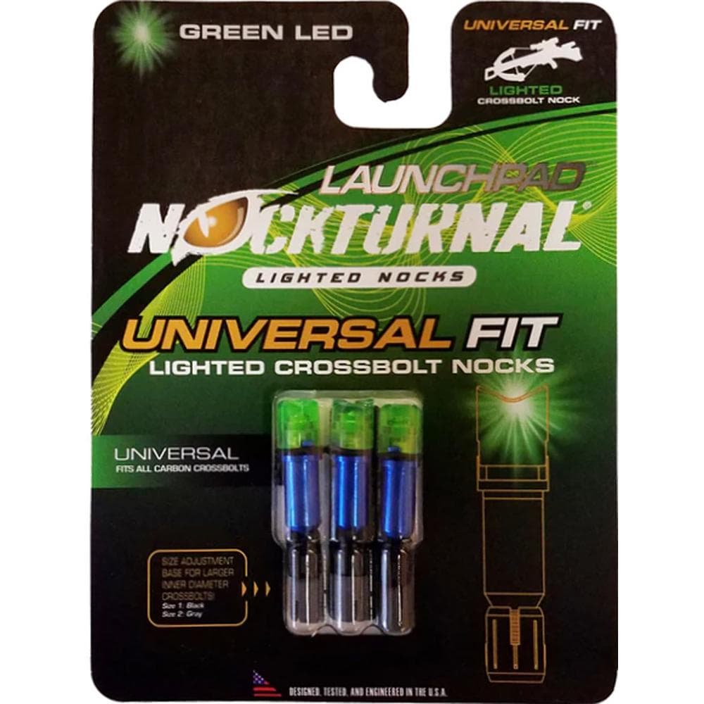 Nockturnal Launchpad Crossbow Nock Green 3/ct
