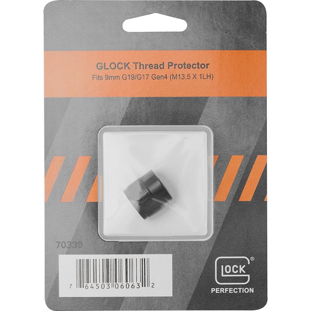 Glock Factory Thread Protector for 9mm Luger G19/G17 Gen 4 M13.5x1LH Black Pkg