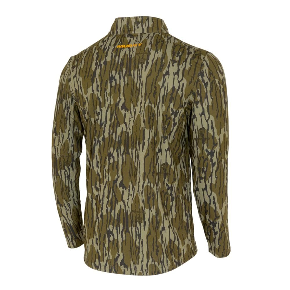 Muddy TR Lightweight Quarter Zip Long Sleeve Shirt Mossy Oak Bottomland L