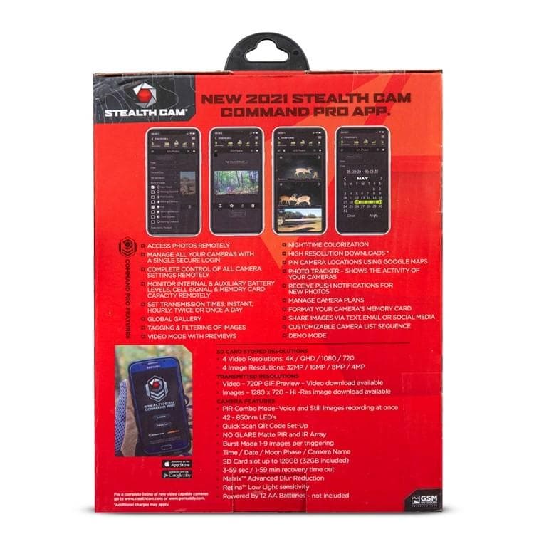 StealthCam DS4K Transmit Cellular Trail Camera 32MP Grey