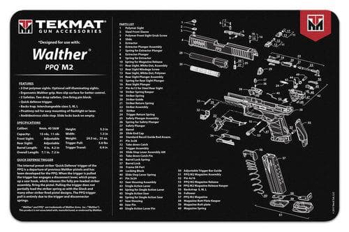 TekMat 11x17 Gun Cleaning Mat- Walther PPQ Mod2