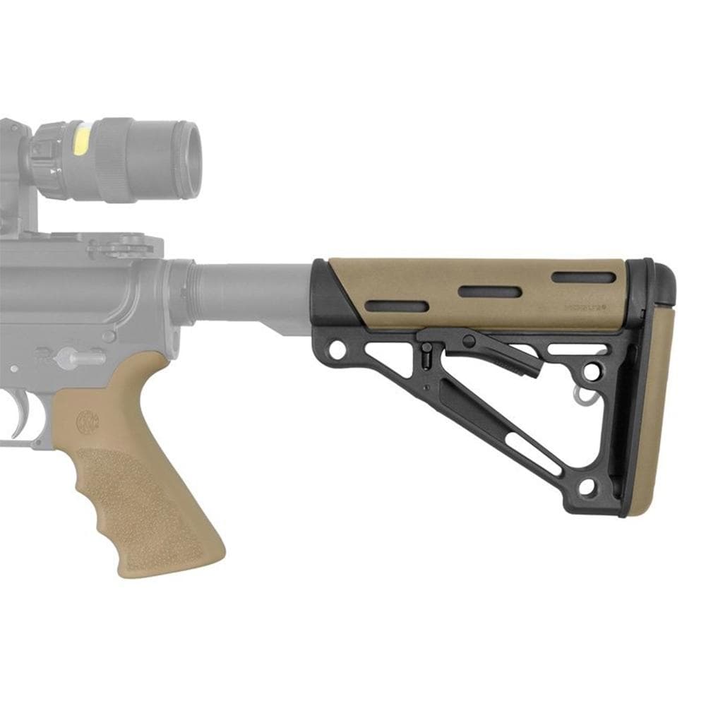 Hogue AR-15/M16 Kit Overmolded Beavertail Grip & Collapsible Mil-Spec Buffer Tube Buttstock FDE