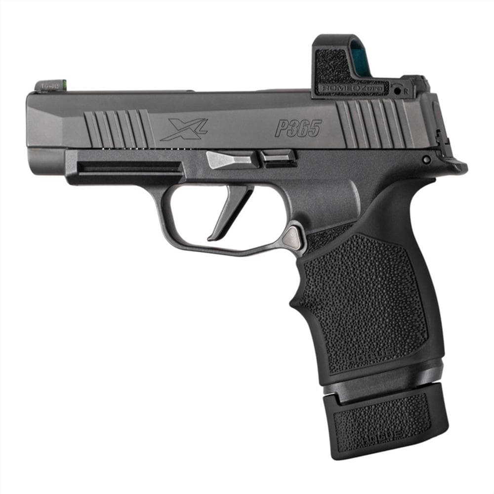 Hogue Overmolded Rubber Magazine Extended Base Pad for Sig P365 XL 15rd Black