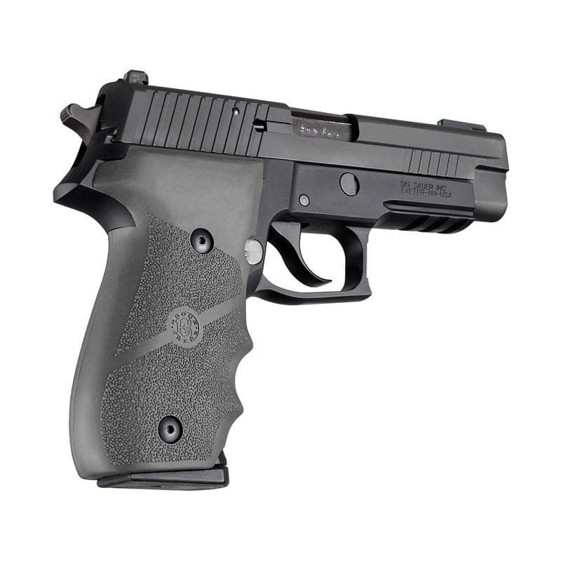 Hogue Overmolded Rubber Grip Handgun Grips for Sig Sauer P226 Slate Grey with Finger Grooves