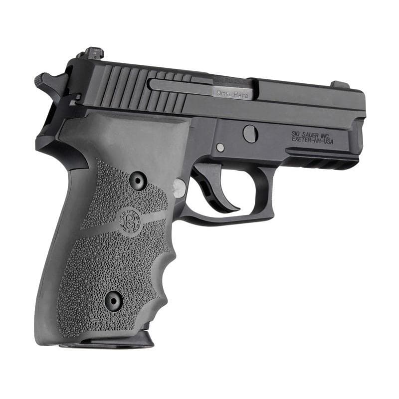 Hogue Overmolded Rubber Grip Handgun Grips for Sig Sauer P228/P229 Slate Grey with Finger Grooves