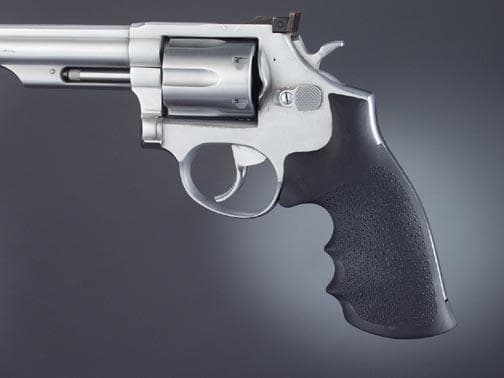 Hogue Taurus Medium and Large Frame Square Butt Rubber Grips - Black