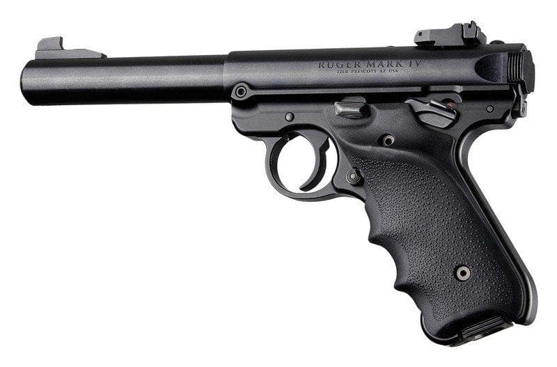 Hogue Ruger MKIV Rubber Grip with Finger Grooves and Right Hand Thumb Rest Black