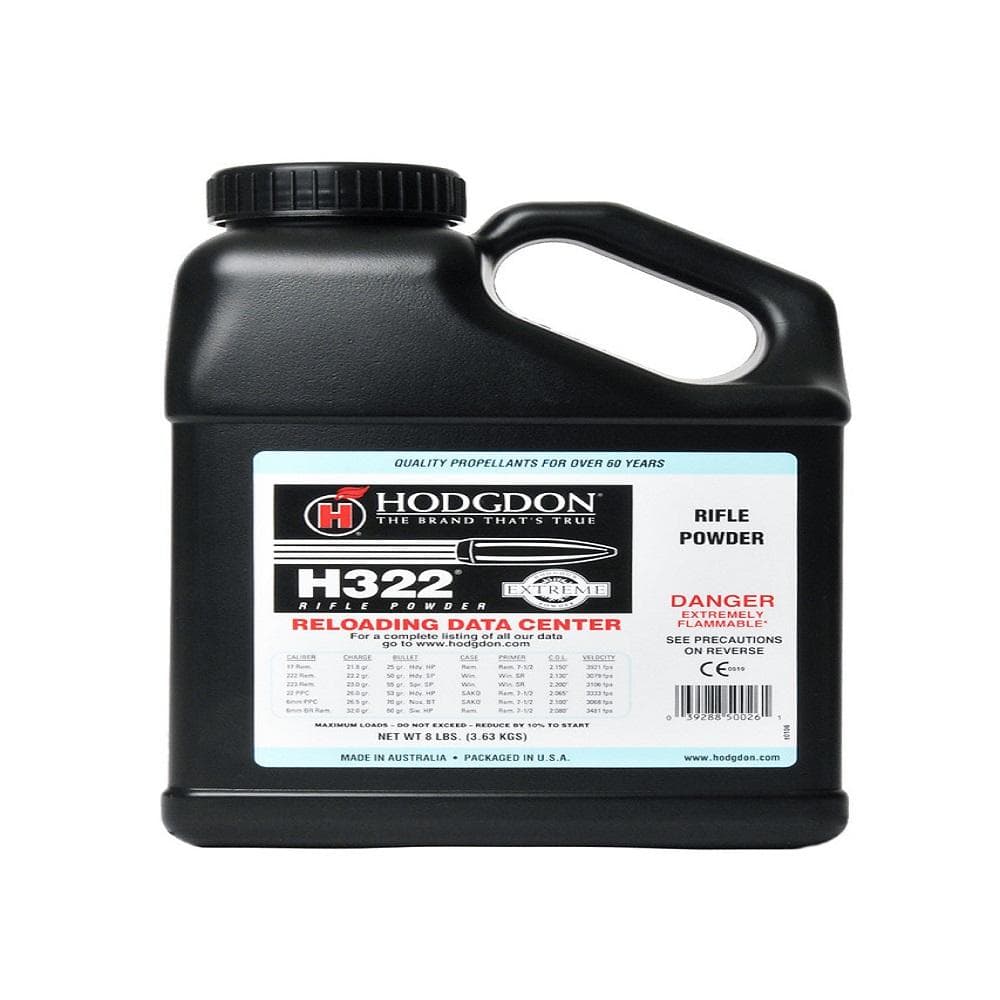 Hodgdon Extreme H322 Rifle Powder 8 lbs