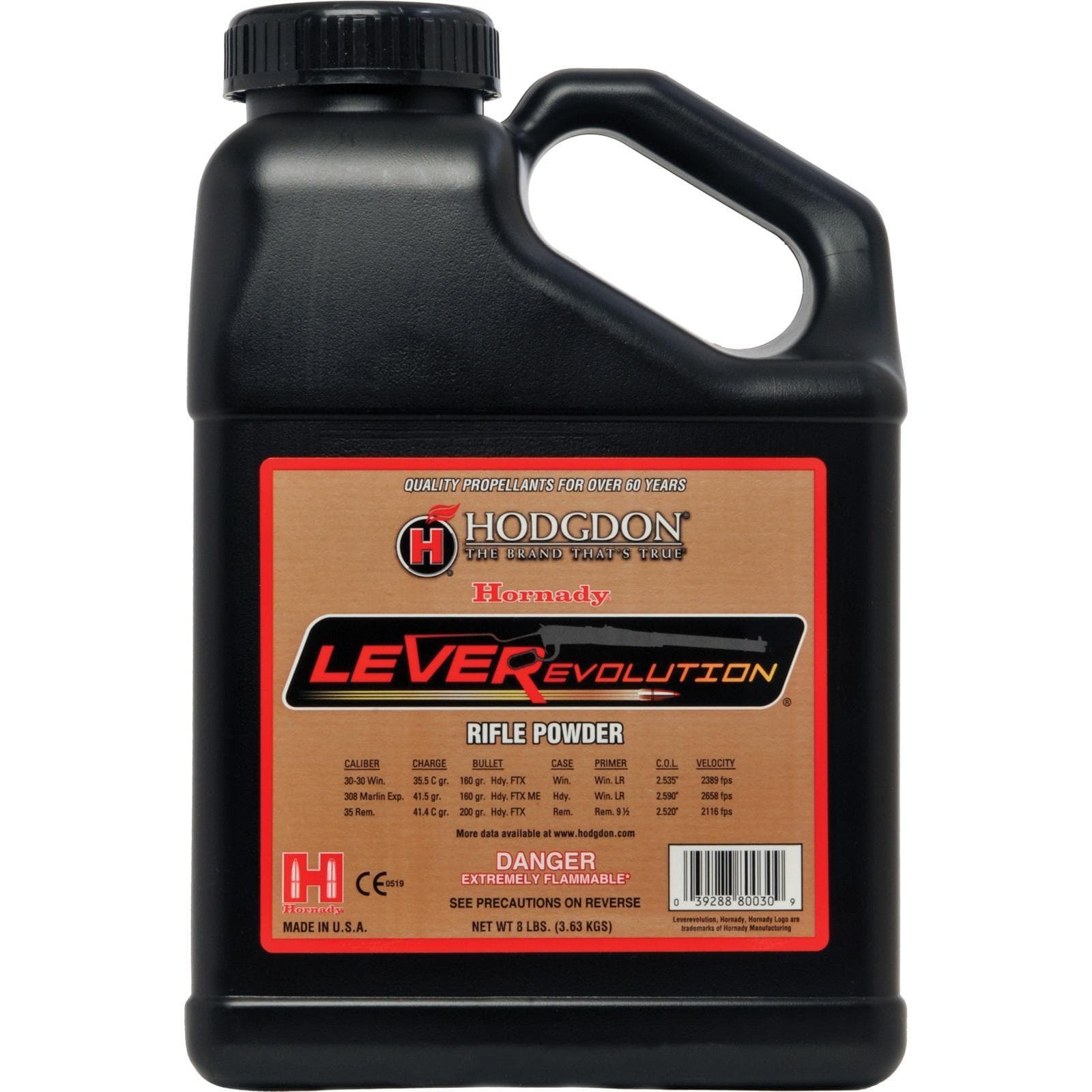 Hodgdon LEVERevolution Spherical Rifle Powder 8 lb