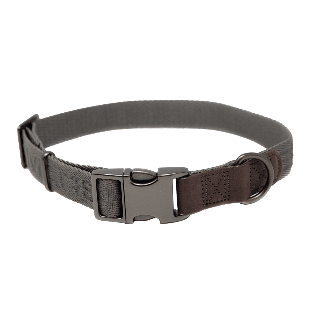 MoMarsh Adjustable Dog Collar 15"-23" Gun Metal Grey