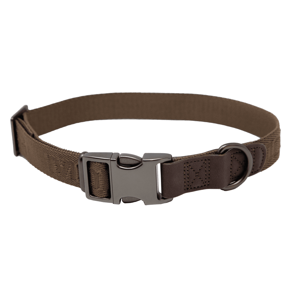 MoMarsh Adjustable Dog Collar 15"-23" Chocolate Brown