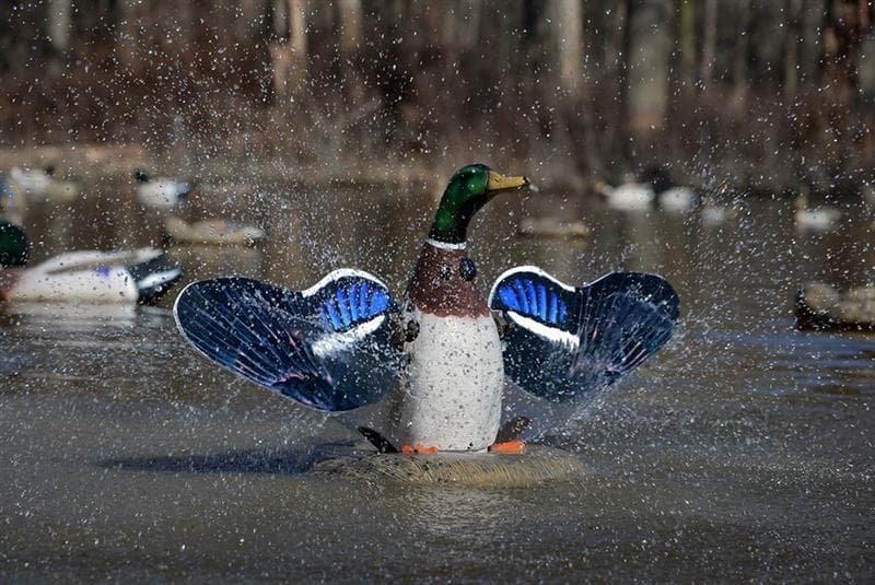 Higdon Outdoors XS Splashing Flasher Mallard Drake Moving Decoy 12V with Timer