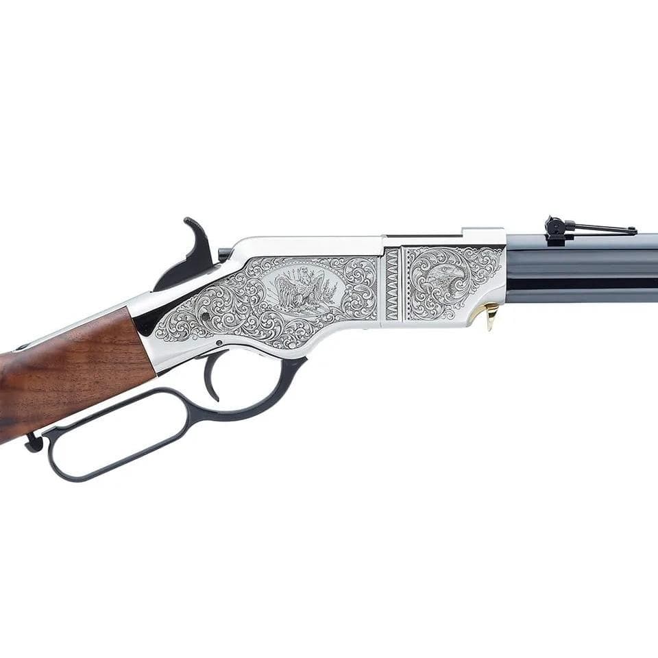 Henry New Original Silver Deluxe Engraved Edition Rifle .44-40 WCF 13rd Capacity 24.5" Barrel Walnut Stock