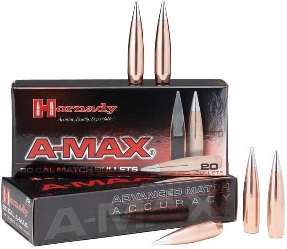 Hornady A-MAX Rifle Bullets .50 cal .510" 750 gr A-MAX 20/ct