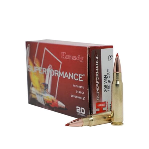 Hornady Superformance Rifle Ammunition .308 Win 150gr CX 2900 fps 20/ct