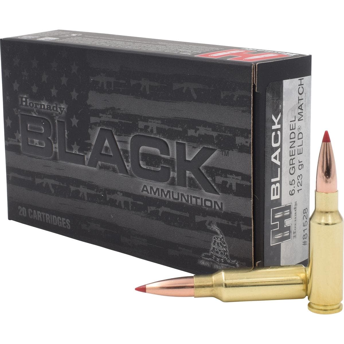 Hornady Black Match Rifle Ammunition 6.5 Grendel 123 gr ELD 2580 fps 20/ct