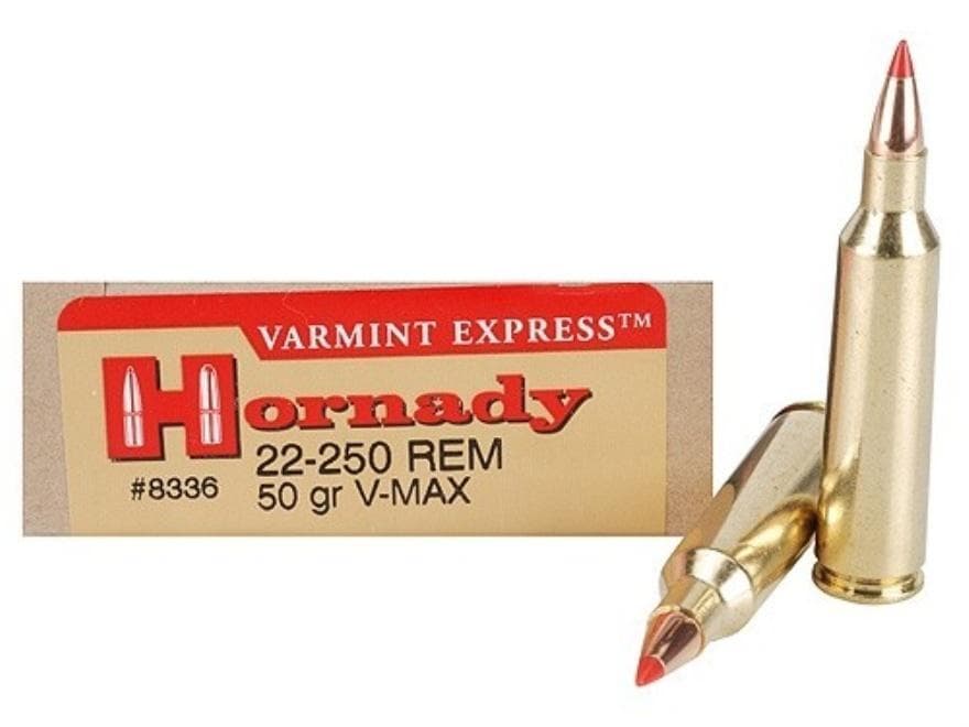 Hornady Varmint Express Rifle Ammunition .22-250 Rem 50 gr V-MAX 3800 fps - 20/box
