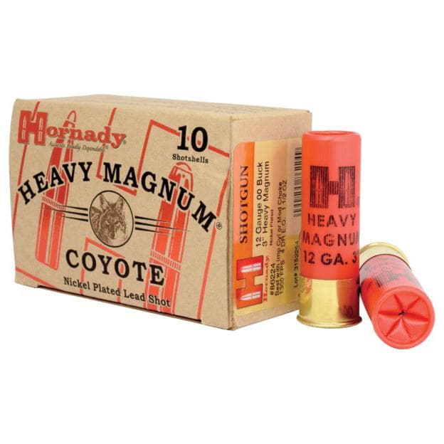 Hornady Heavy Mag Coyote Shotshells 12 ga 3" 1-1/2 oz #00 1300 fps 10/ct